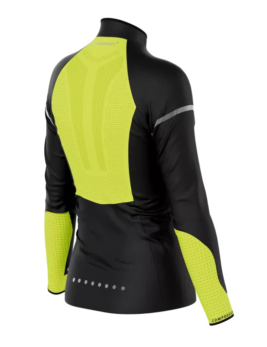 Hurricane Windproof Jacket Flash - Dames - Black / Fluo Yellow