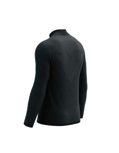 Seamless Zip Sweatshirt - Unisex - Black Melange