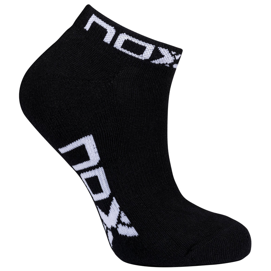 WOMEN ANKLE LENGTH SOCKS BLACK WITH WHITE LOGO