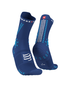 Pro Racing Socks v4.0 Trail - Sodalite/Fluo Blue