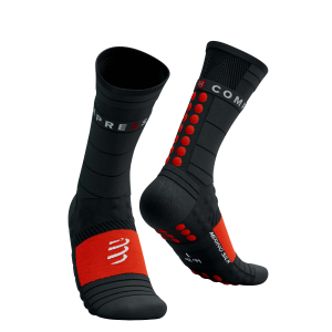 Pro Racing Socks Winter Run - Black/High Risk Red