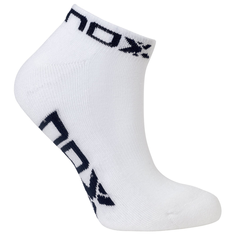 WOMEN ANKLE LENGTH SOCKS WHITE WITH BLUE LOGO