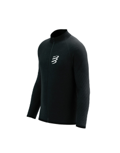 Seamless Zip Sweatshirt - Unisex - Black Melange