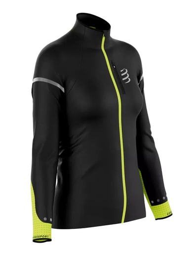 Hurricane Windproof Jacket Flash - Dames - Black / Fluo Yellow